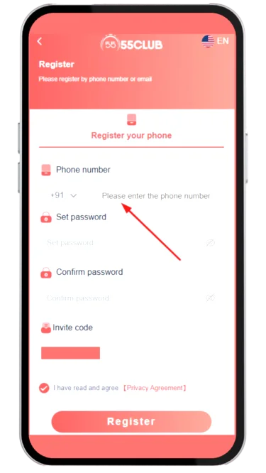 Enter your mobile number